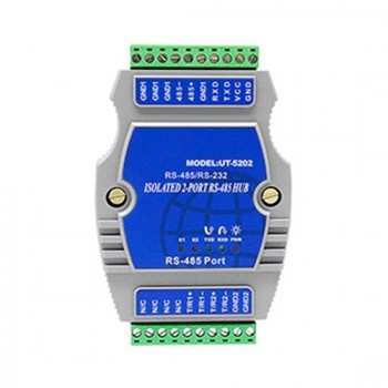 RS-232/ RS-485 To RS-485 Hub,  2 Ports RS-232/ RS-485 To RS-485 Hub,  2 Ports