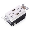 20 Amp USB Wall Outlet, Electrical Receptacle 20 Amp USB Wall Outlet, Electrical Receptacle