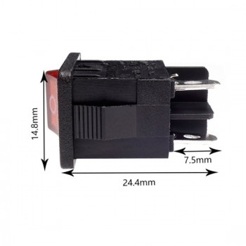 Illuminated Rocker Switch, 4 Pin Illuminated Rocker Switch, 4 Pin