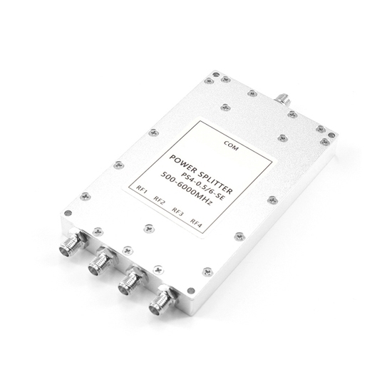 4 Way RF Power Divider, 0.5~6 GHz 4 Way RF Power Divider, 0.5~6 GHz
