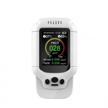 Portable Air Quality Monitor, PM2.5/HCHO/TVOC/Temperature/Humidity Portable Air Quality Monitor, PM2.5/HCHO/TVOC/Temperature/Humidity