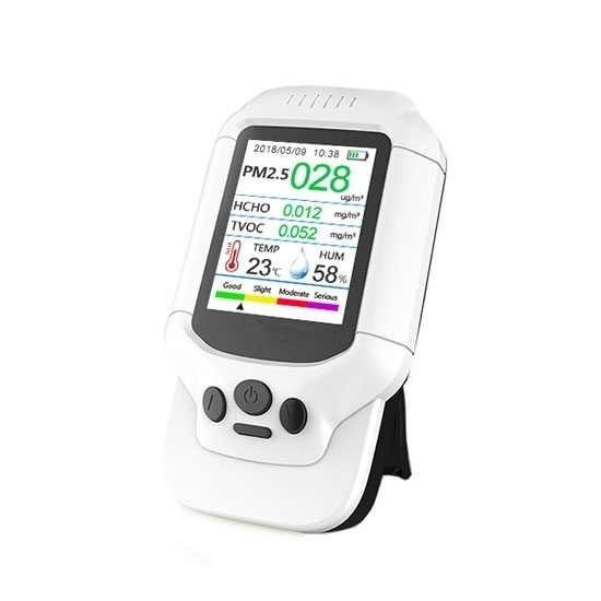Portable Air Quality Monitor, PM2.5/HCHO/TVOC/Temperature/Humidity Portable Air Quality Monitor, PM2.5/HCHO/TVOC/Temperature/Humidity