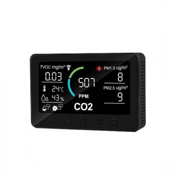 Smart Air Quality Tester, CO2/ PM2.5/ TVOC/ PM1.0/TEMP/ HUM Smart Air Quality Tester, CO2/ PM2.5/ TVOC/ PM1.0/TEMP/ HUM