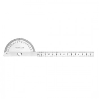 180 Degrees Stainless Steel Angle Protractor, 120x200mm 180 Degrees Stainless Steel Angle Protractor, 120x200mm
