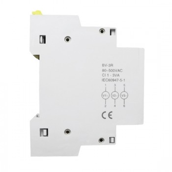 Three Phase AC Modular Voltmeter, Din Rail Mount Three Phase AC Modular Voltmeter, Din Rail Mount
