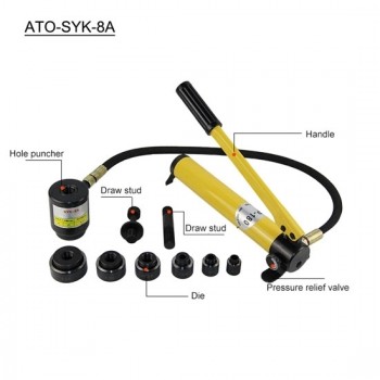 Hydraulic Knockout Hole Punch Kit 6 Ton/8 Ton/15 Ton Hydraulic Knockout Hole Punch Kit 6 Ton/8 Ton/15 Ton