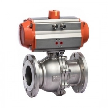 5" Pneumatic Flanged Ball Valve, 2 Way/ 3 Way