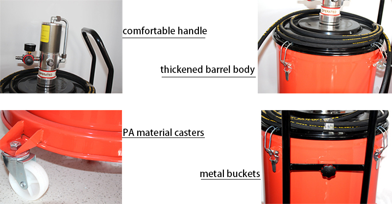 Details of 10.5 gallons pneumatic grease pump